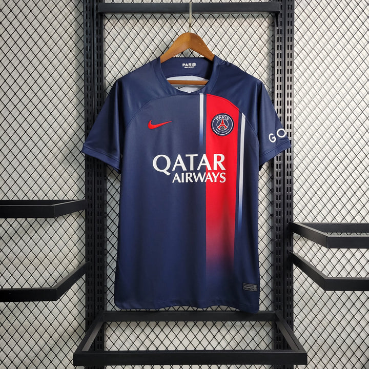 Camisa PSG 23/24 Nike Home Torcedor-qatar-airways-futebol-mbappe-neymar-messi