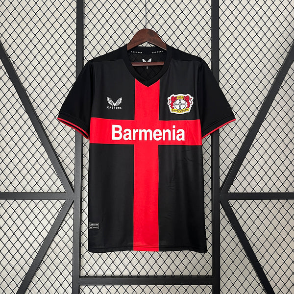 Camisa Bayer Leverkusen Home 23/24 Torcedor Masculino - Preto