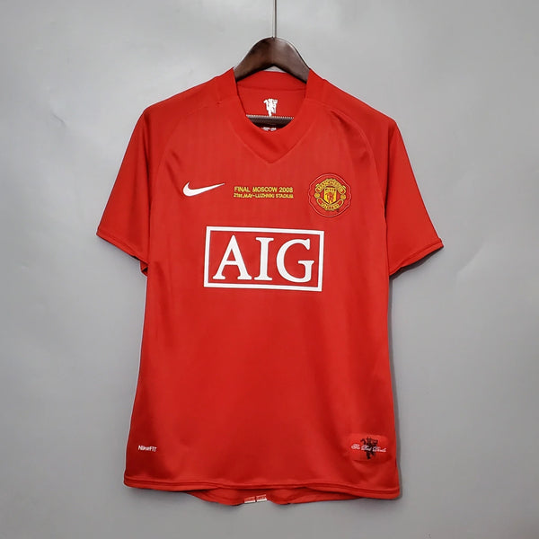 Camisa Manchester United Retrô 07/2008 | Nike Masculina - Vermelho - manchester united - cr7 - ronaldo manchester united - camisa manchester united cr7 - champions league 2008 - camisa retro - nike