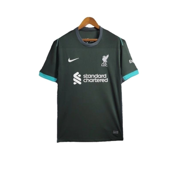 Camisa Liverpool Away 24/25 - Torcedor Nike Masculina - Preta com detalhes em verde